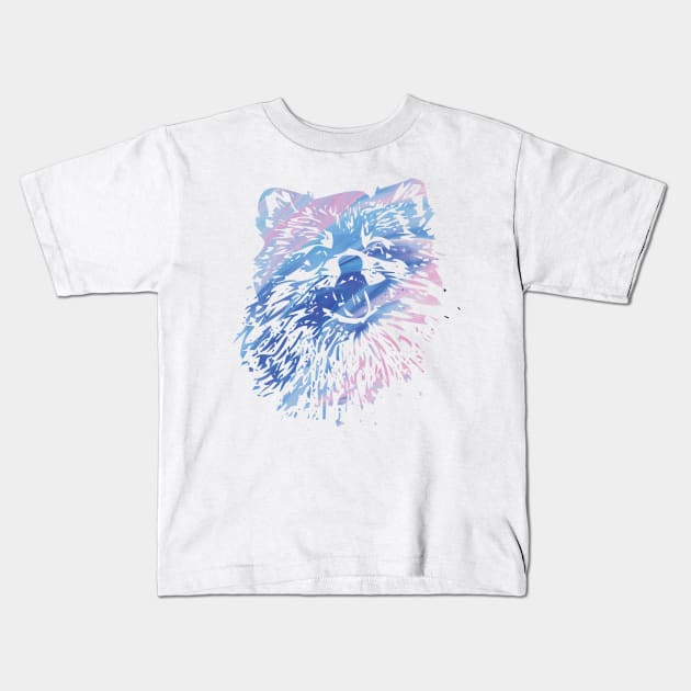 Dog Abstract Watercolor Kids T-Shirt by Ginstore